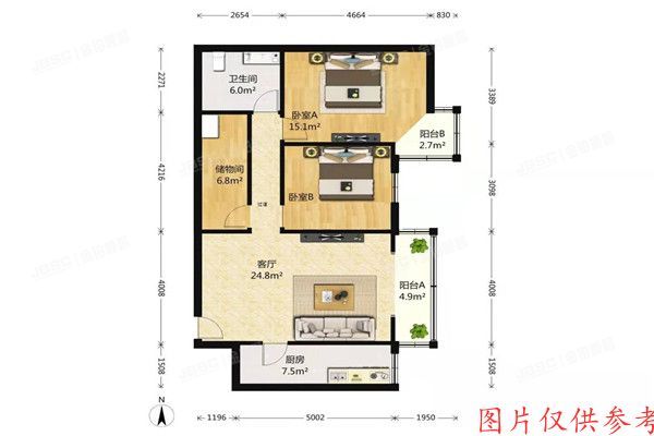 西城区-宣武门 永光东街9号院3号楼1202室（富卓花园）