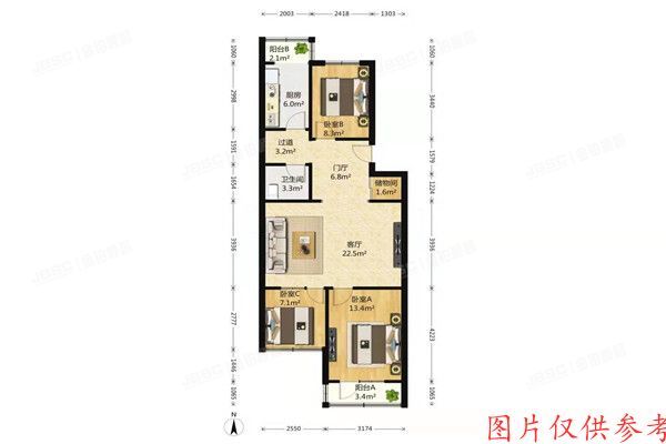 通州区 艺苑东里4号楼3层232