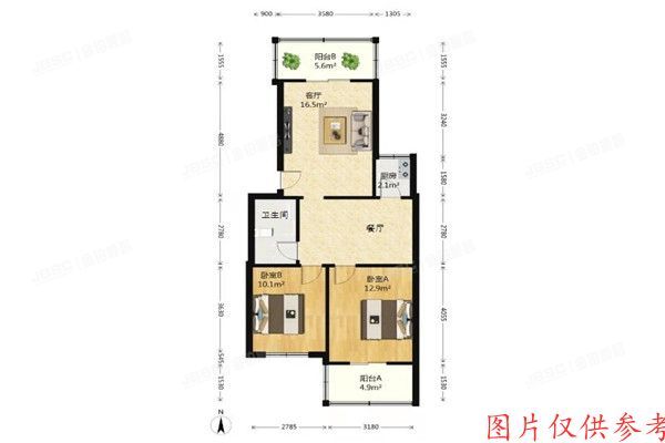 昌平区 北七家-温泉花园B区70号楼4层5单元541（温泉花园B区）