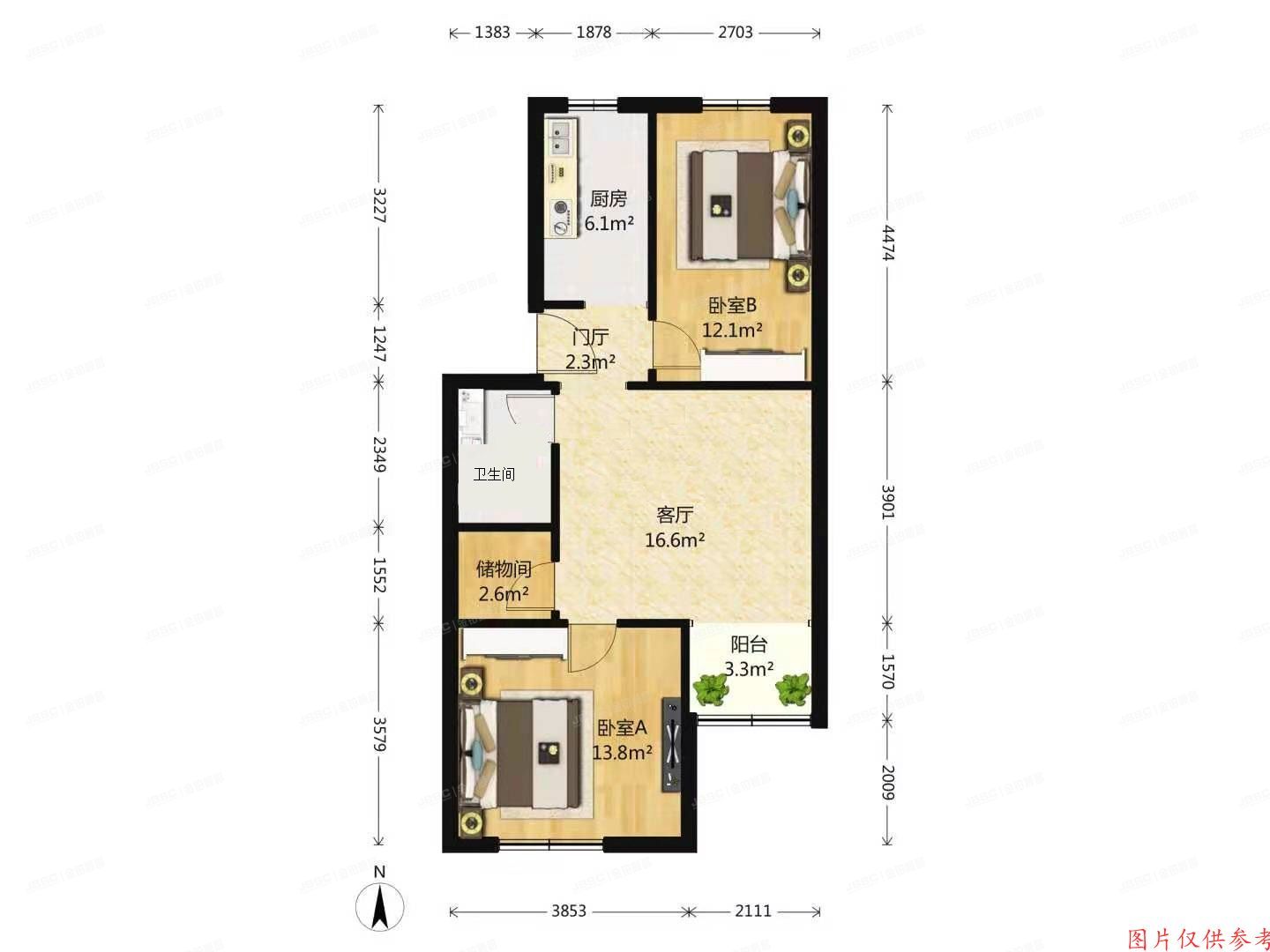 石景山区 古城北路25号楼4单元201号（首钢古北居民区）