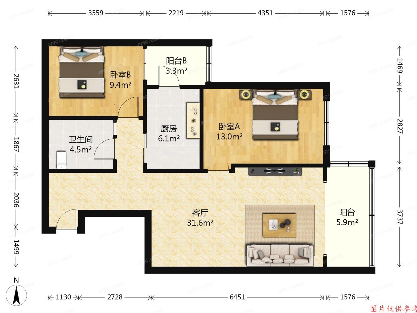 海淀区-五棵松 西翠路5号今日家园5号楼709室 经适房