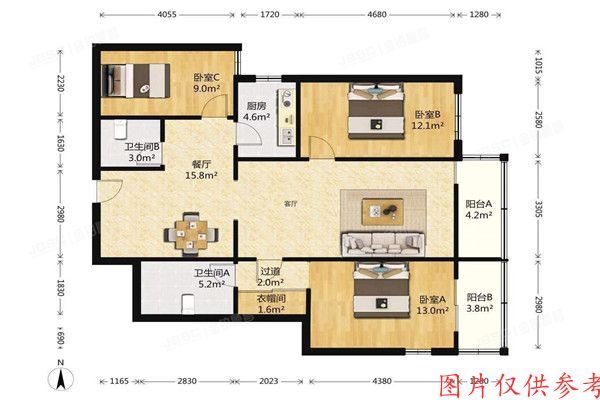 ※朝阳区 东三环南路54号院1号楼18层1806室（华腾园）