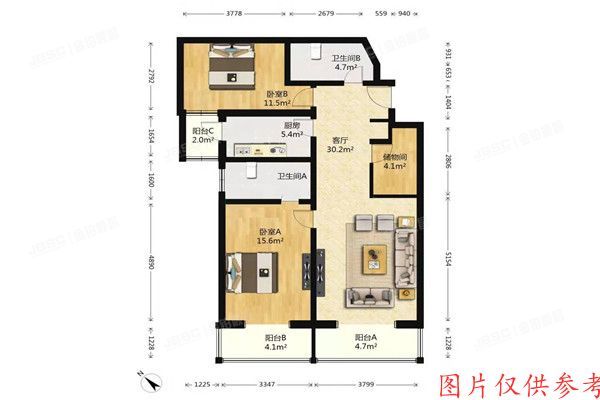 朝阳区 东三环南路19号院2号楼2层205号（嘉多丽园）