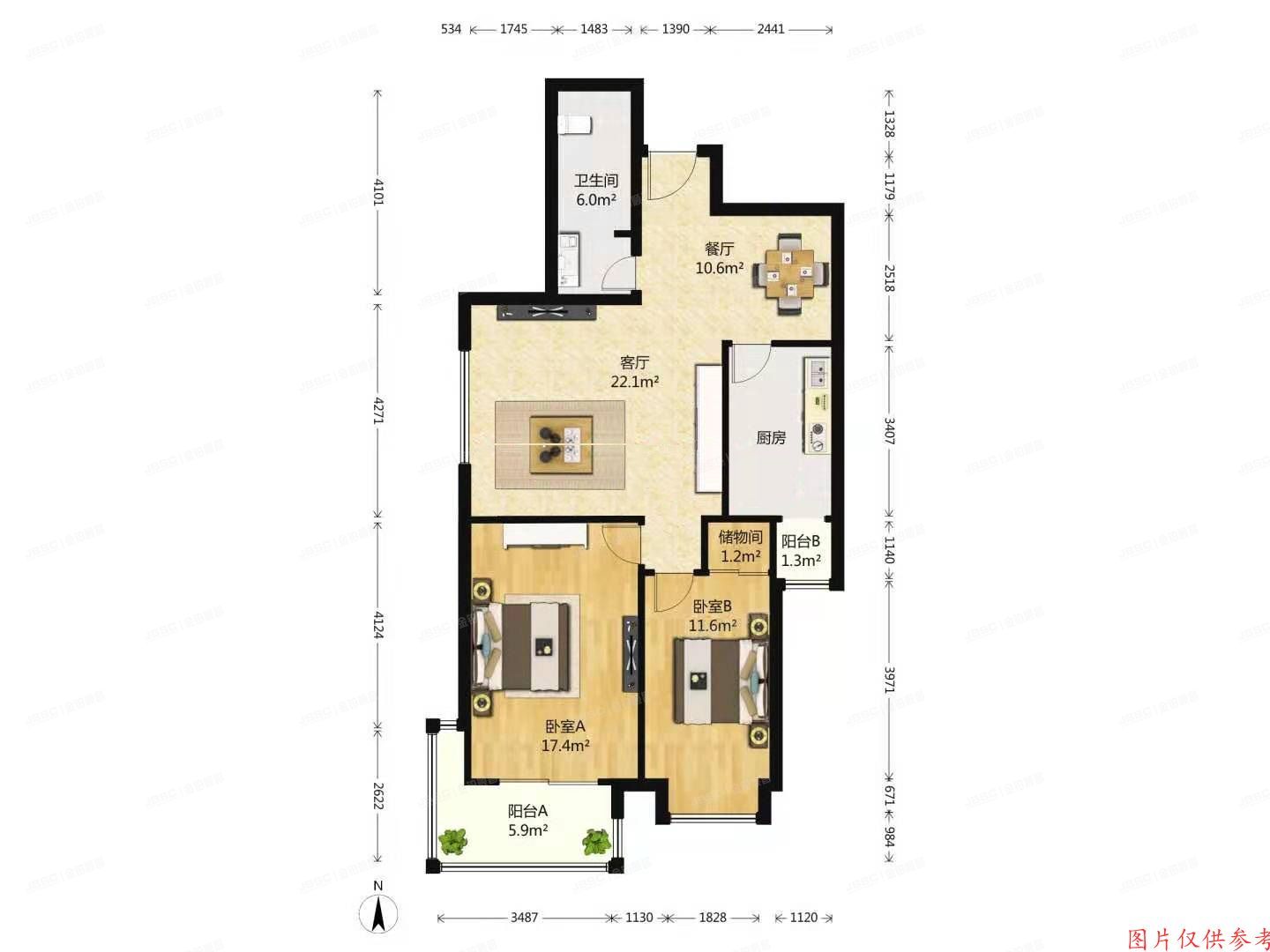 通州区 葛布店北里21号楼7层572（蓝山国际公寓）