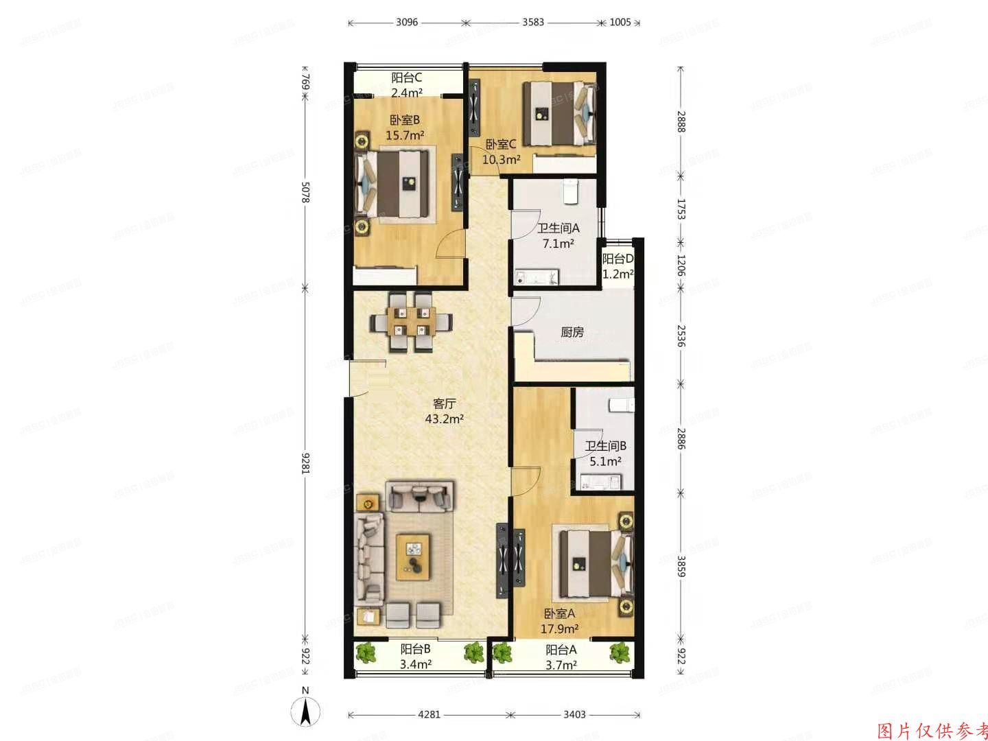 朝阳区望京阜荣街15号院1号楼4层5单元401（嘉美风尚中心）