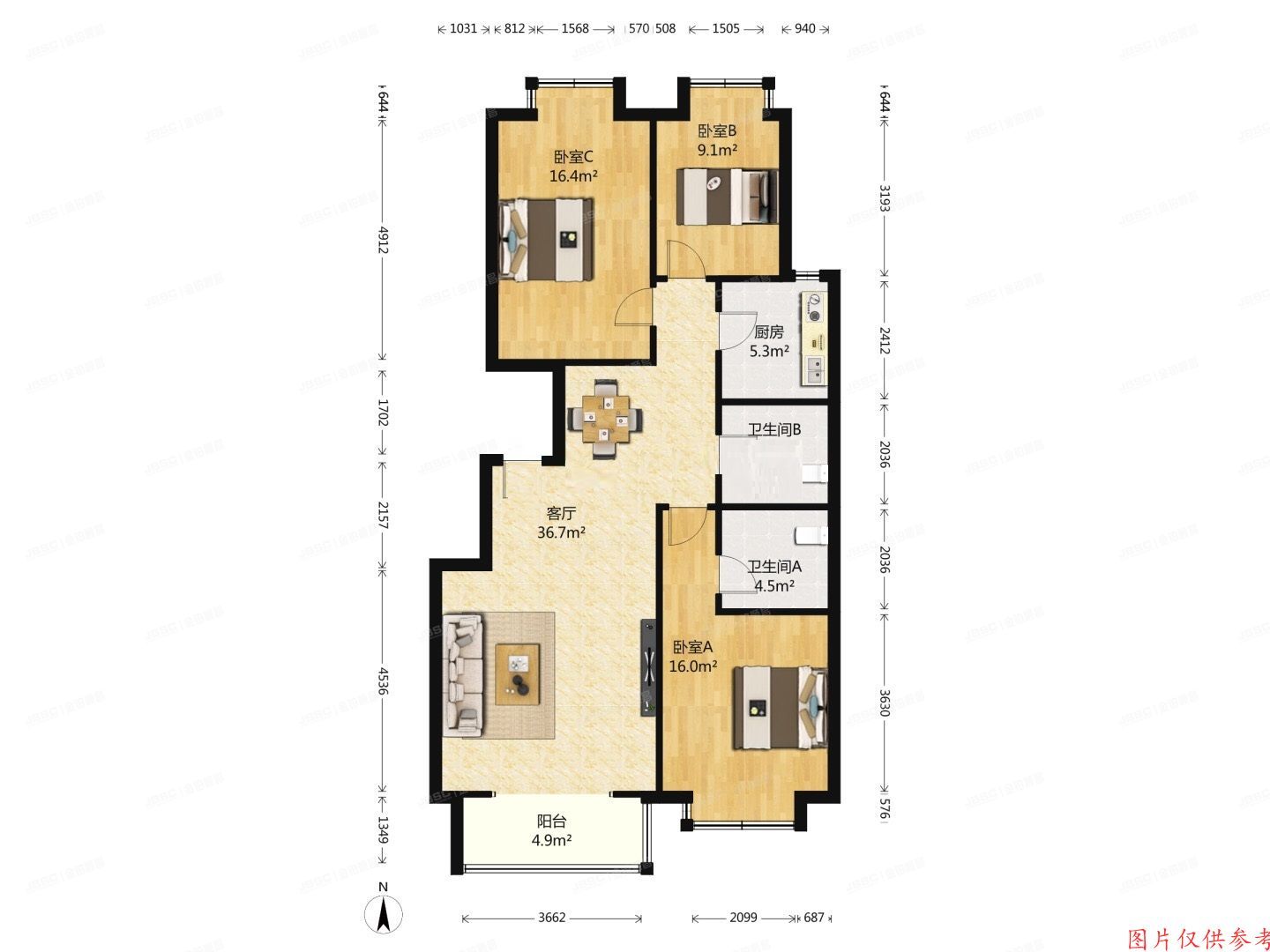 丰台区 新发地锦程园6号楼11层7单元1101室（天伦锦城）