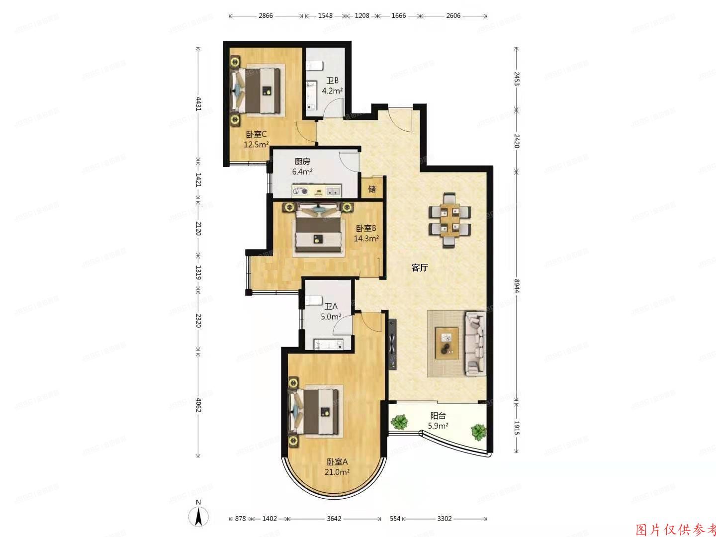 ※丰台区骏景园中区2号楼305室（珠江骏景园中区）