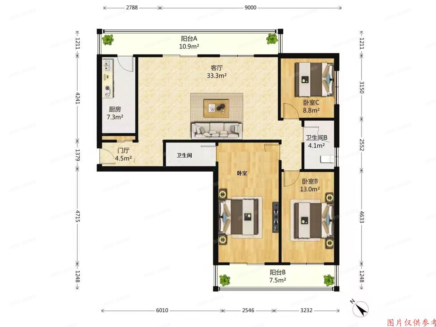 朝阳区 东三环南路19号院2号楼2001号（嘉多丽园南区）
