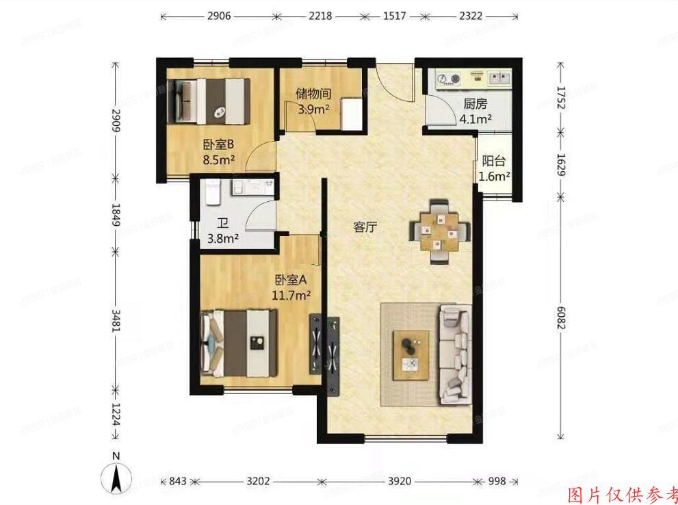 通州区 景盛北一街16号202号楼1402（珠江逸景）