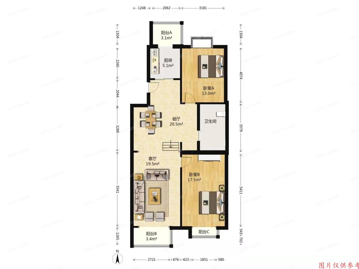 丰台区 久敬佳园一区7号楼3层5单元301号