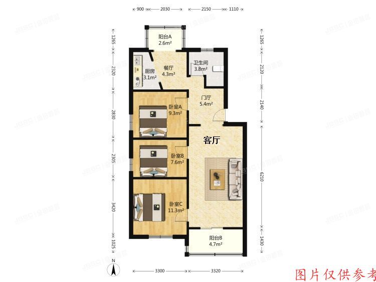 房山区 行宫园一里9号楼6层3单元602室