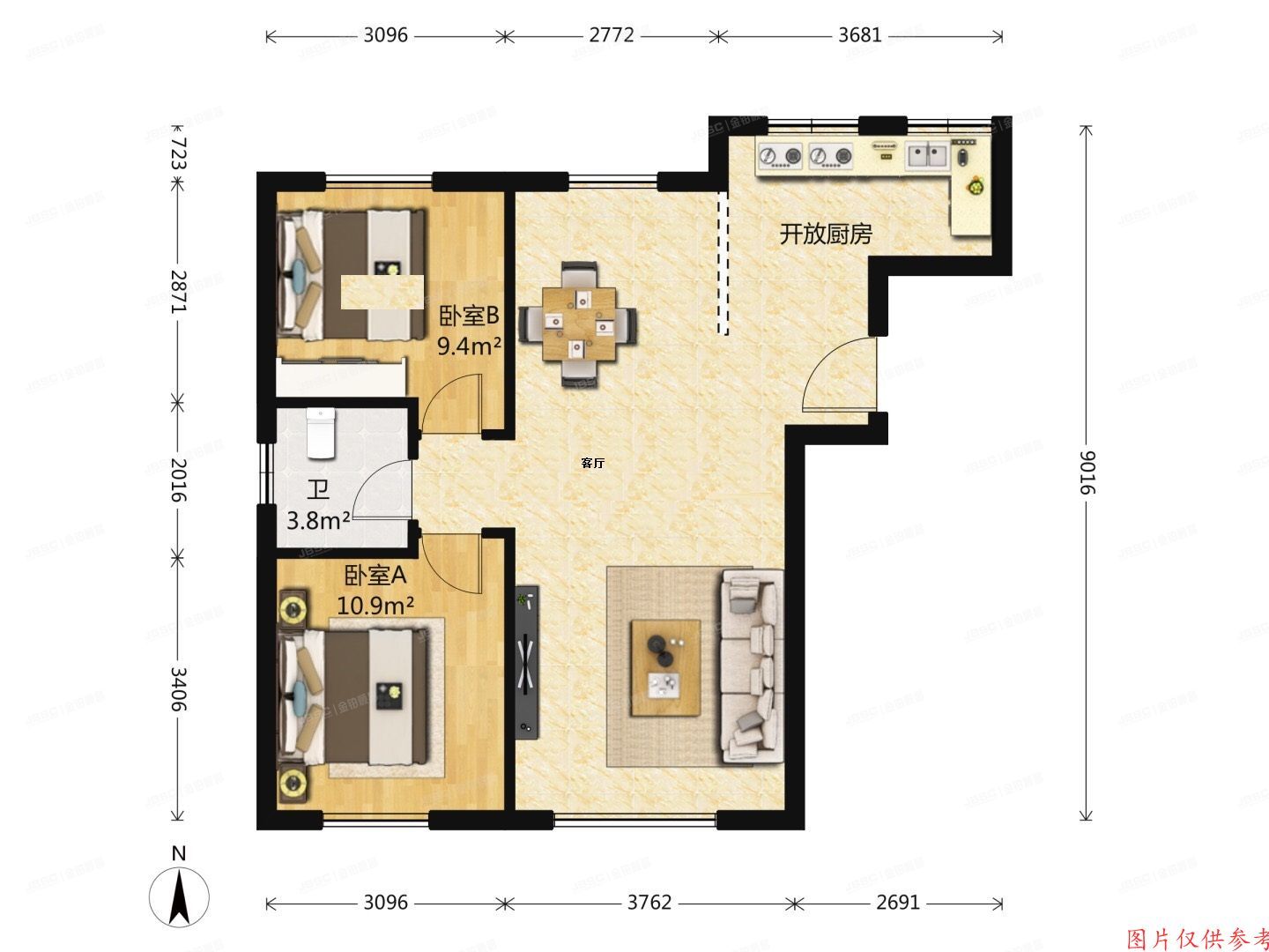 朝阳区 广达路2号院5号楼20层2单元2003（北纬40度东区）