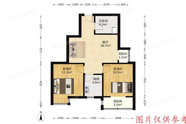 门头沟区 惠民家园二区23号楼2单元402号