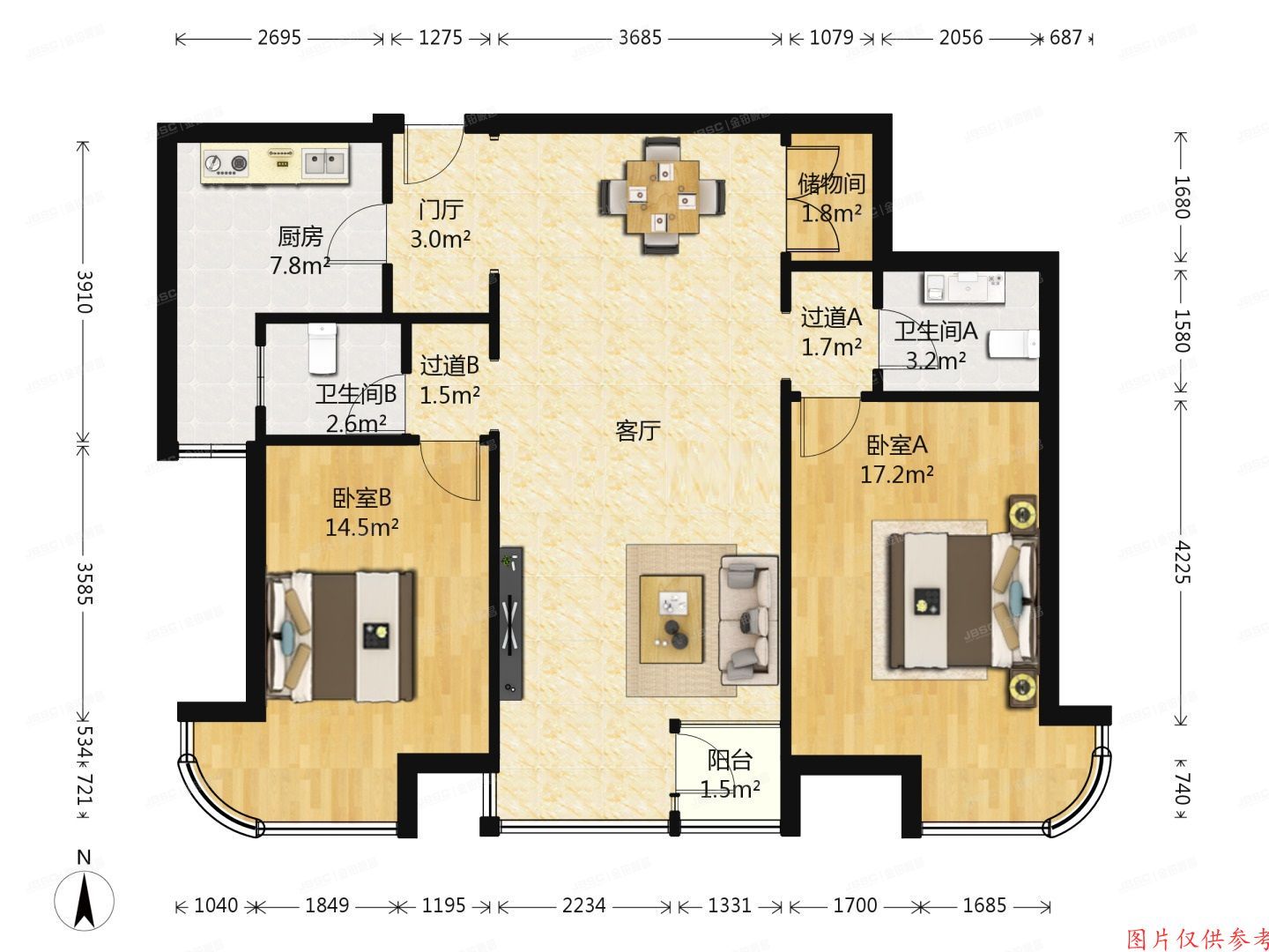 朝阳区 百子湾西里101号楼10层4单元1002室（金都杭城）