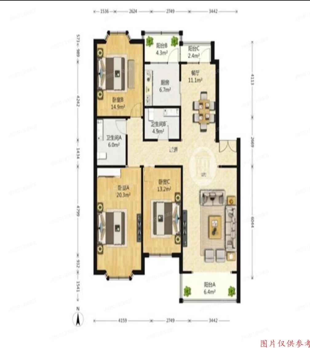 大兴区 富园东里二区8号楼5单元302号（星岛假日）