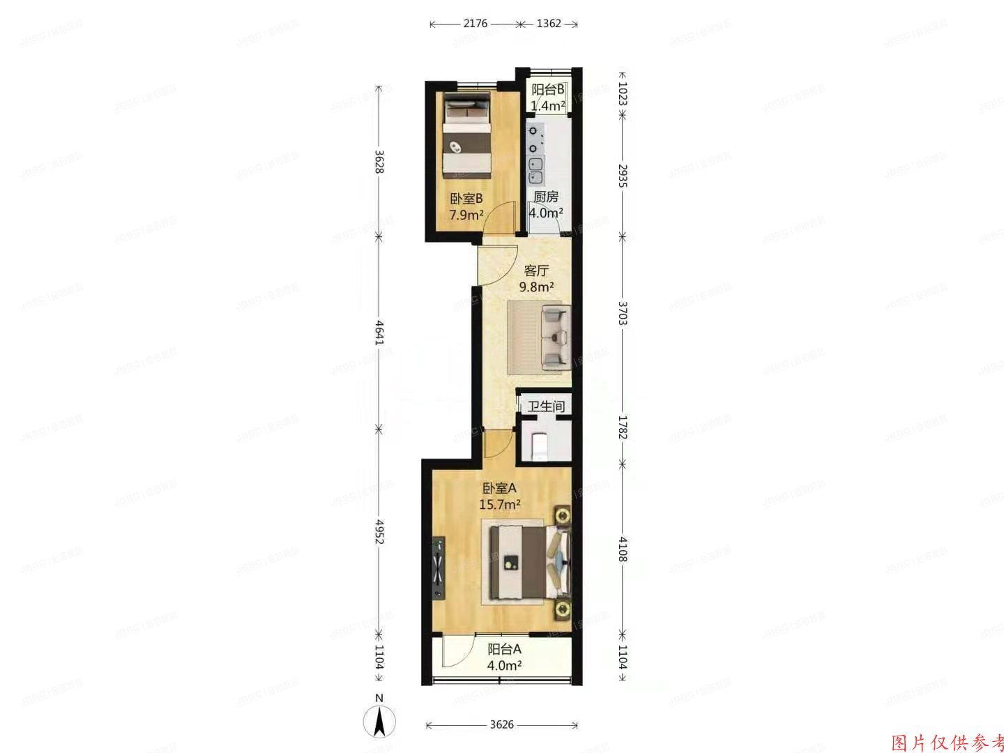 海淀区 万泉庄北社区6号楼3层7门705室