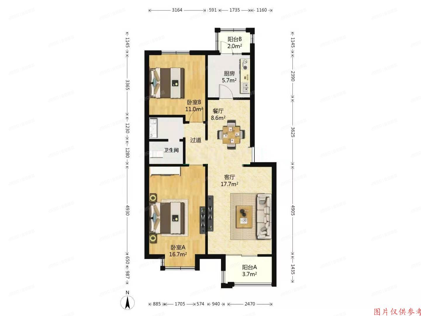 大兴区-亦庄 三羊里22号楼2单元302室