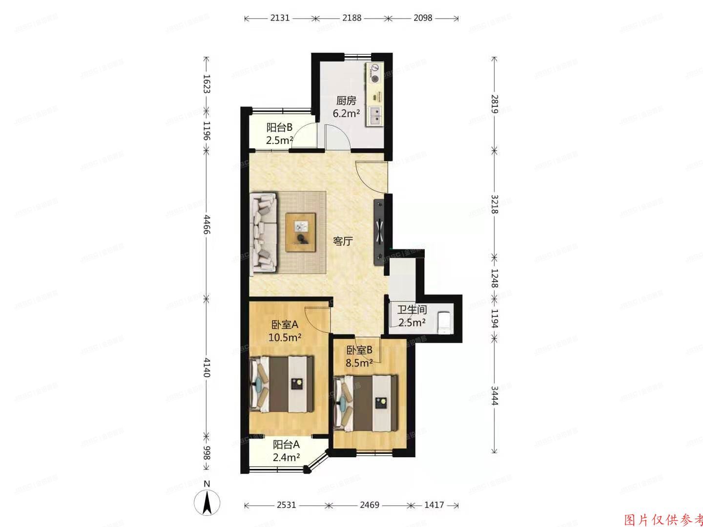丰台区 角门14号院1号楼1单元202室（南华小区）
