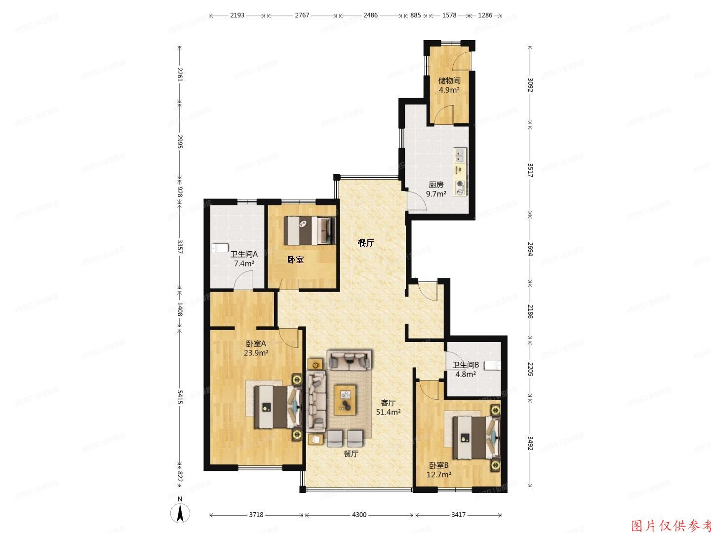 东城区 广渠家园17号楼22层3单元2602室（冠城名敦道）