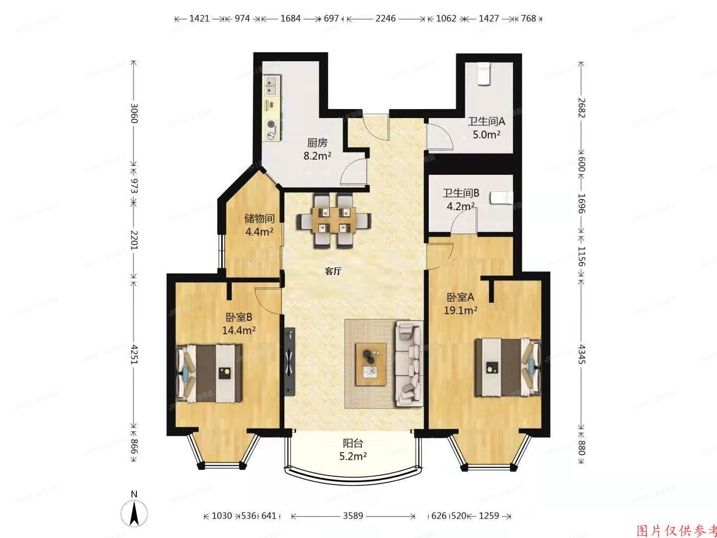 ※朝阳区 公园1872 216号楼8层4单元802