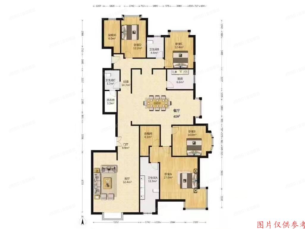 ※朝阳区 远洋万和城A区5号楼18层2101室