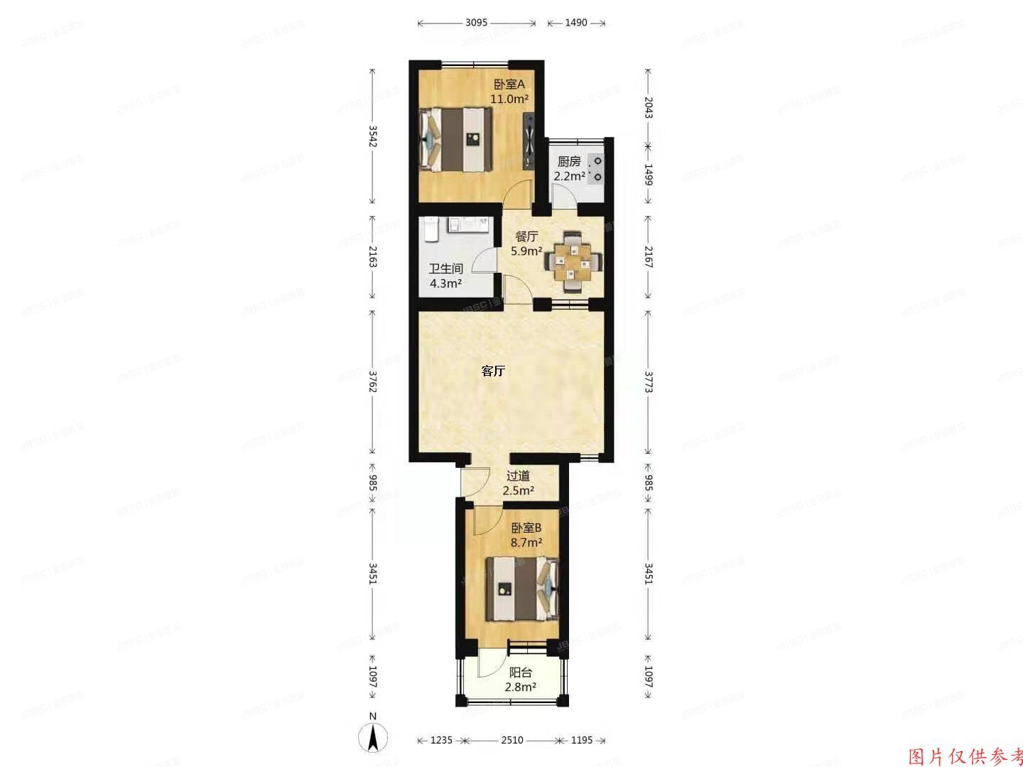 通州区-梨园 梨园东里26号楼722室