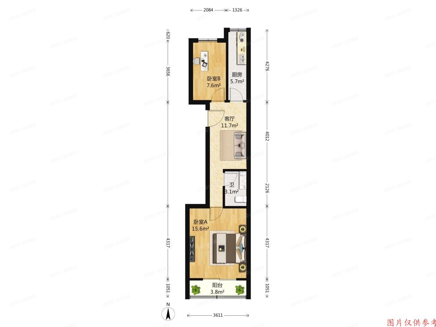 海淀区-苏州桥 万泉庄13号楼3层5单元505室
