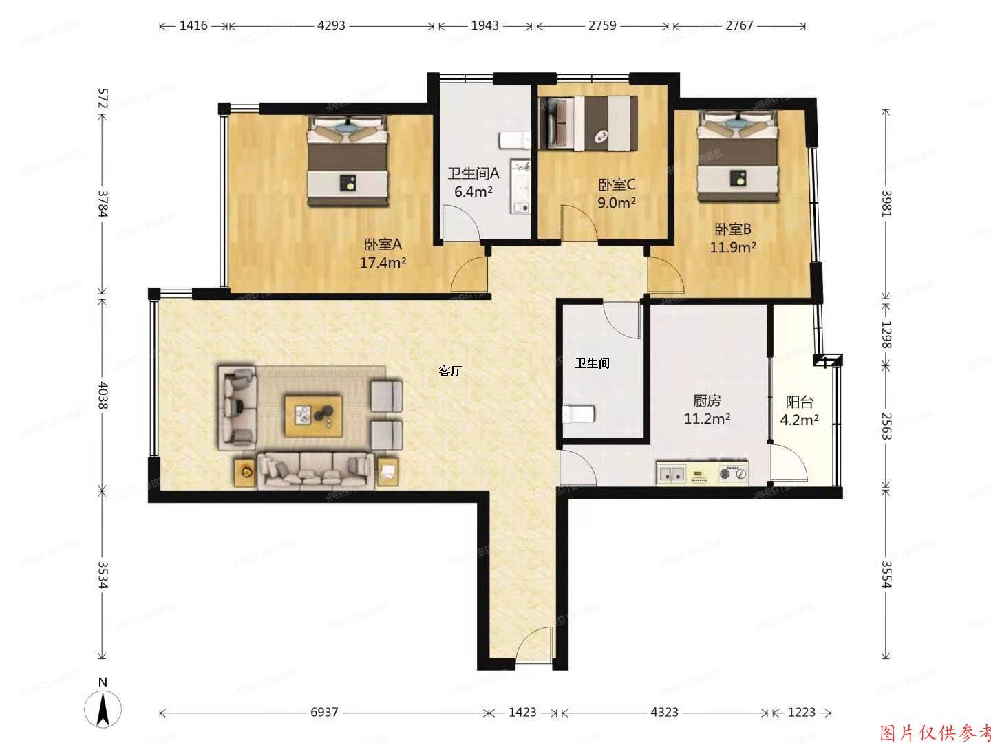 朝阳区 朝外大街6号4号楼15层1905号（新城国际