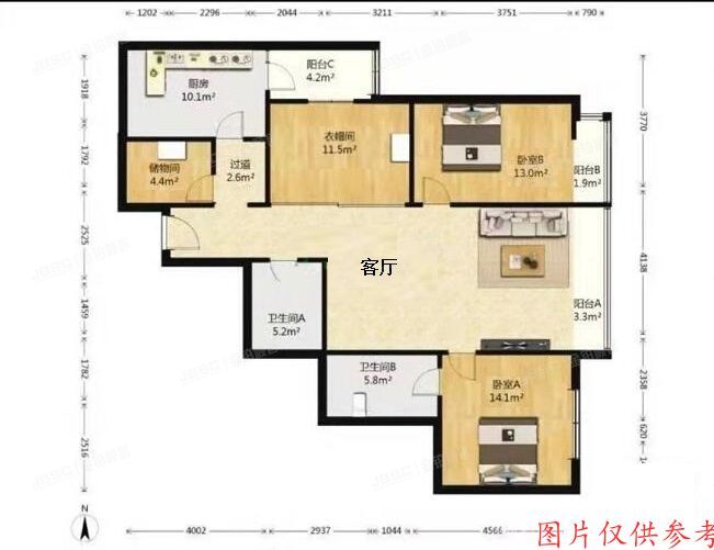 ※朝阳区 SOHO现代城4号楼 1006
