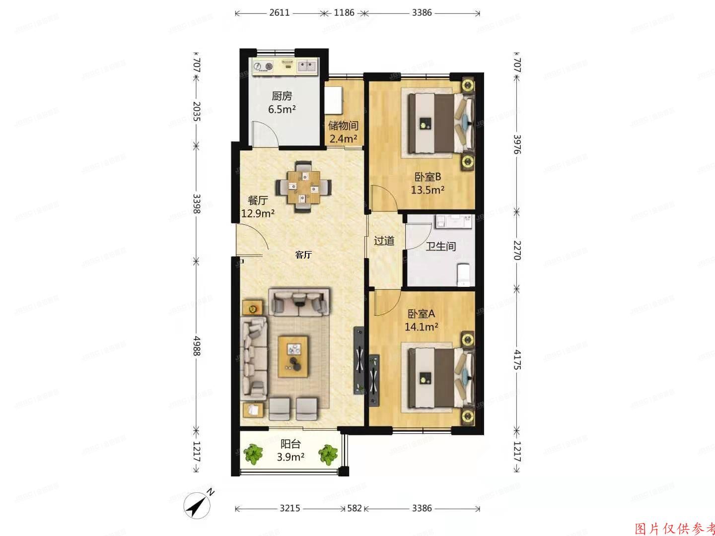 通州区 紫运西里8号楼5层251号（荔景园）
