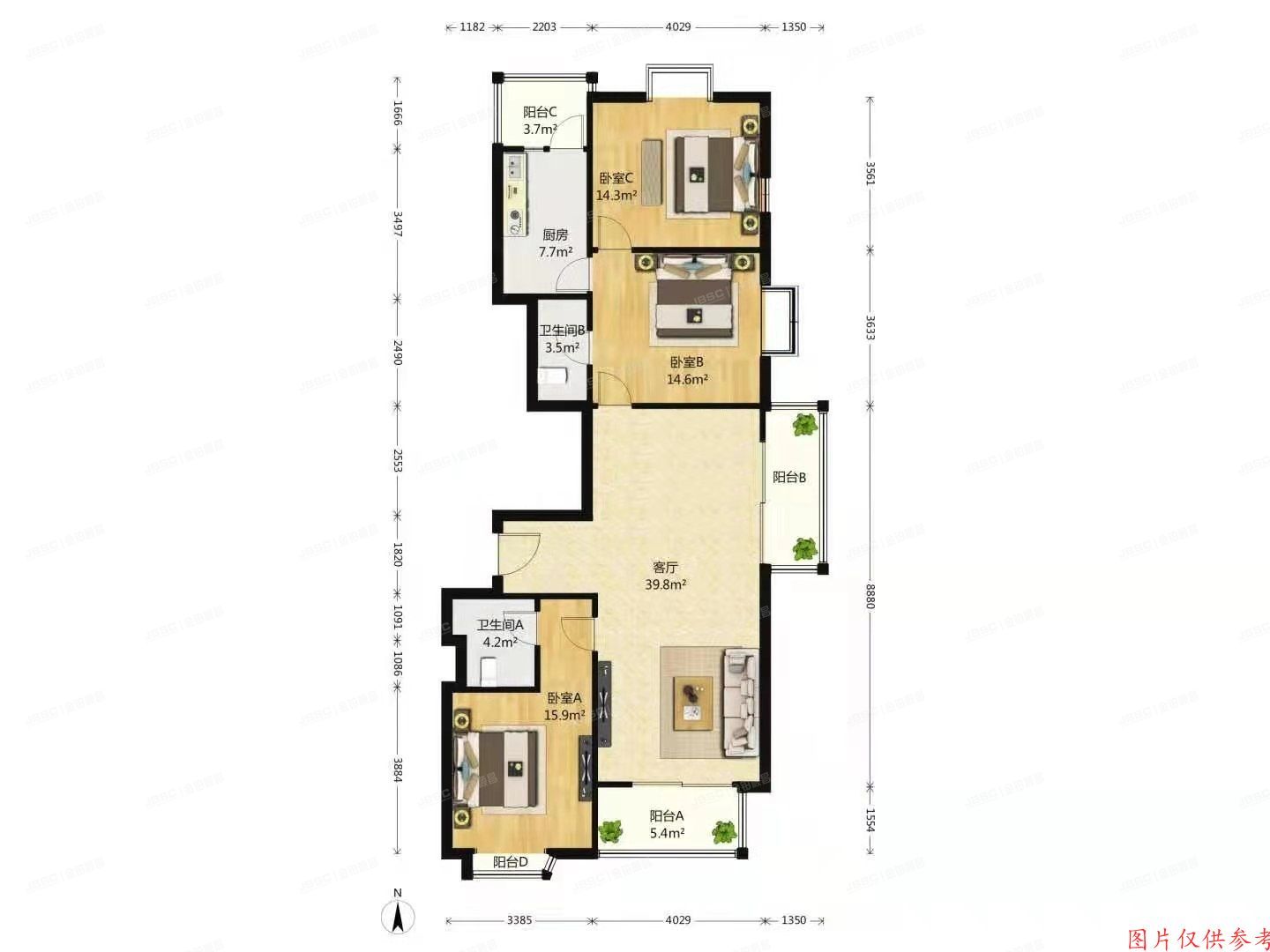 海淀区 笑祖塔院天兆家园6号楼C座1601