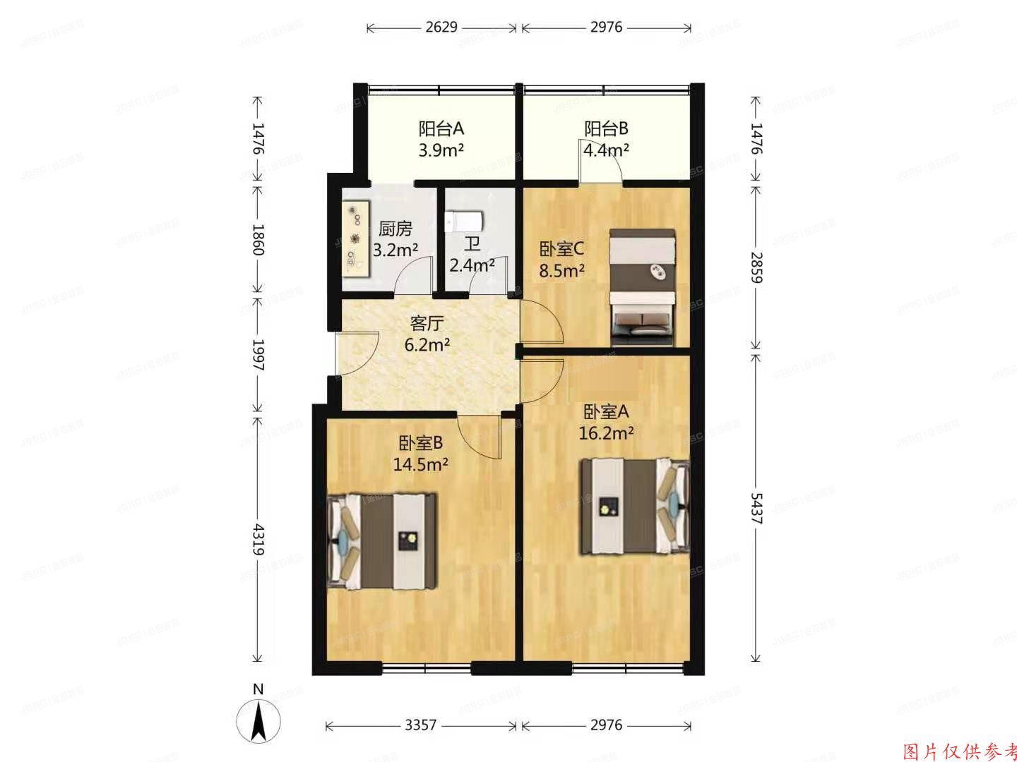 丰台区-北京南站 东庄20号楼1层3单元301室（东庄小区）