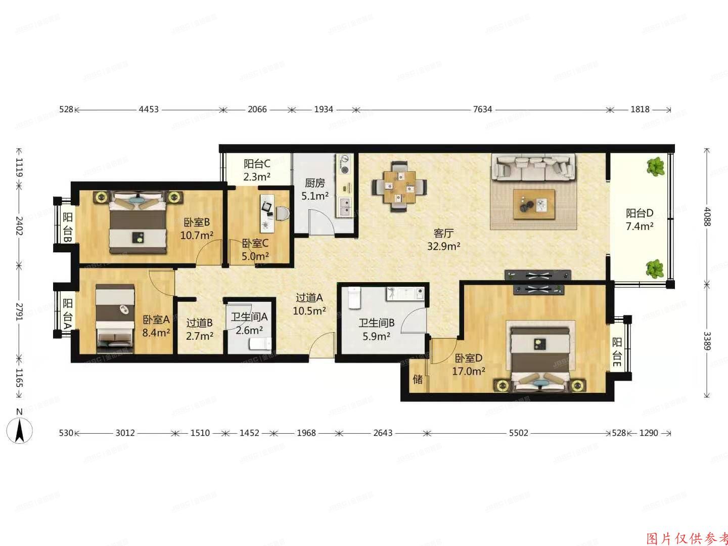 海淀区  蓟门里和景园1号楼3单元1101号