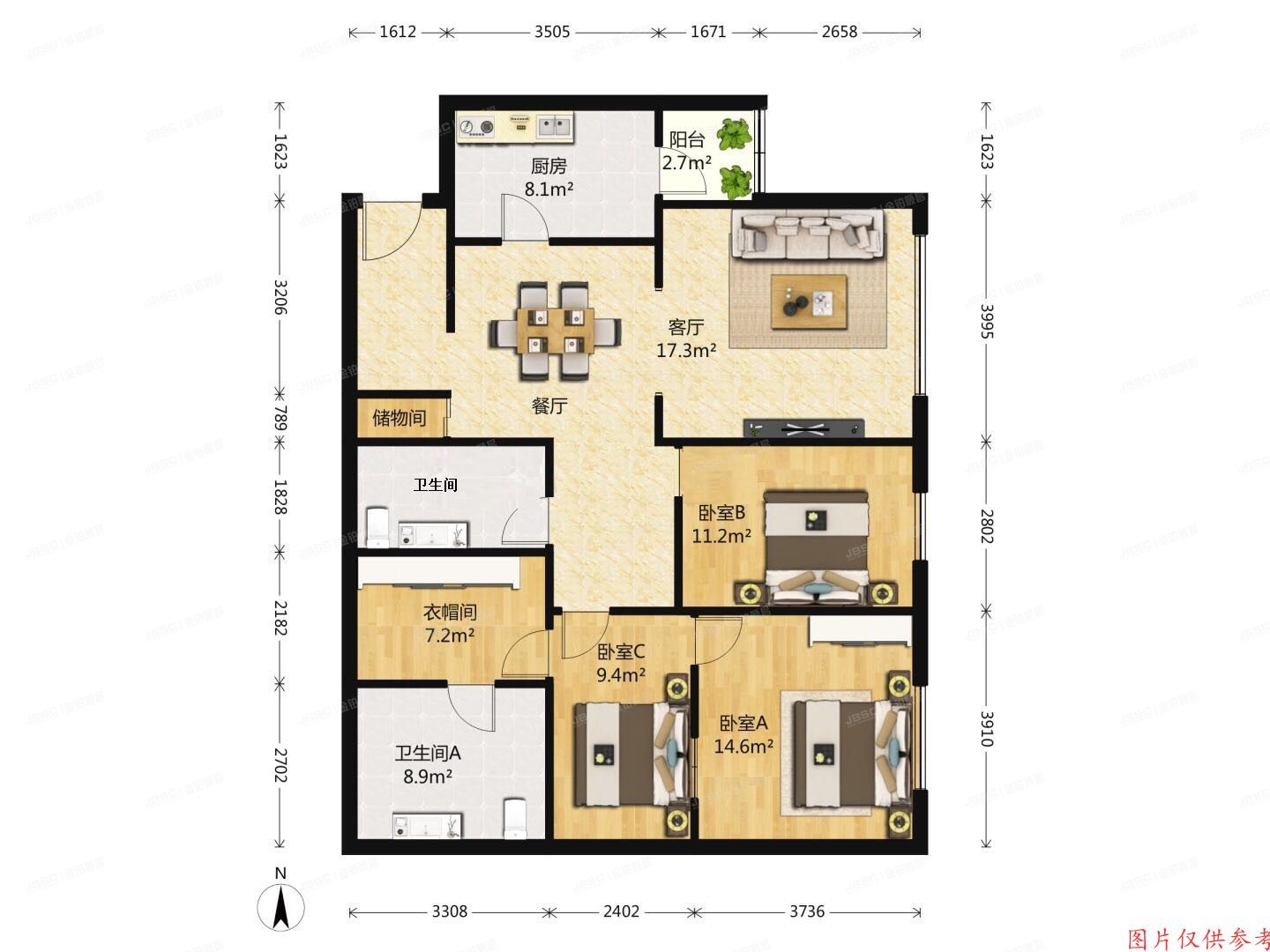 朝阳区 科荟路8号8号楼17层1702号（荣尊堡）