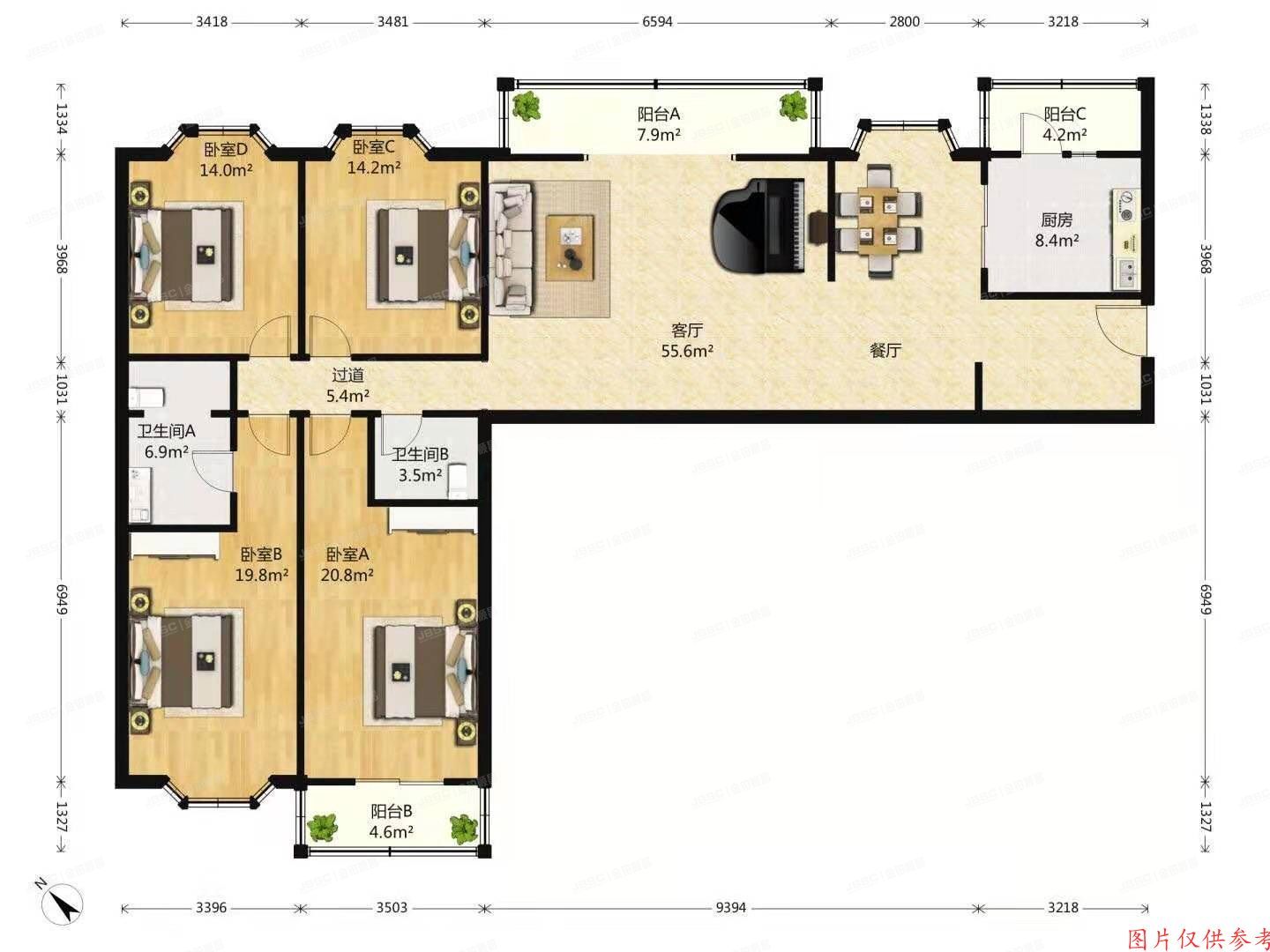 朝阳区 绿荫芳邻315号楼606室