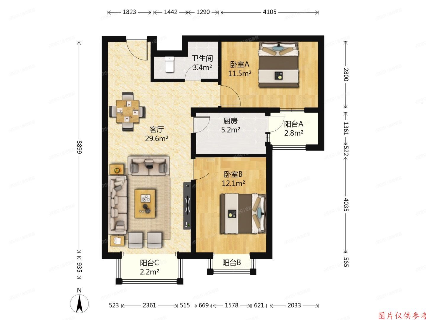 房山区-良乡 瑞雪春堂二里1号12层1单元1302