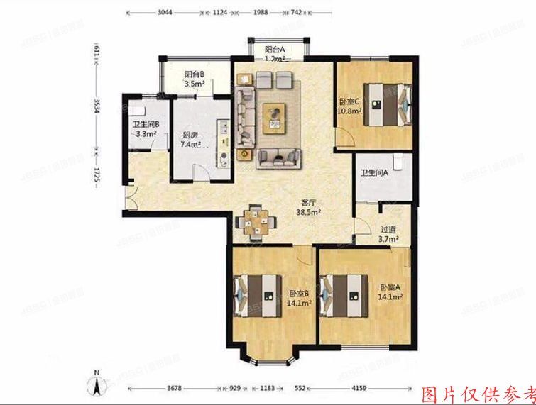 朝阳区 北苑路86号院6号楼7层2单元701号（嘉铭桐城A区）