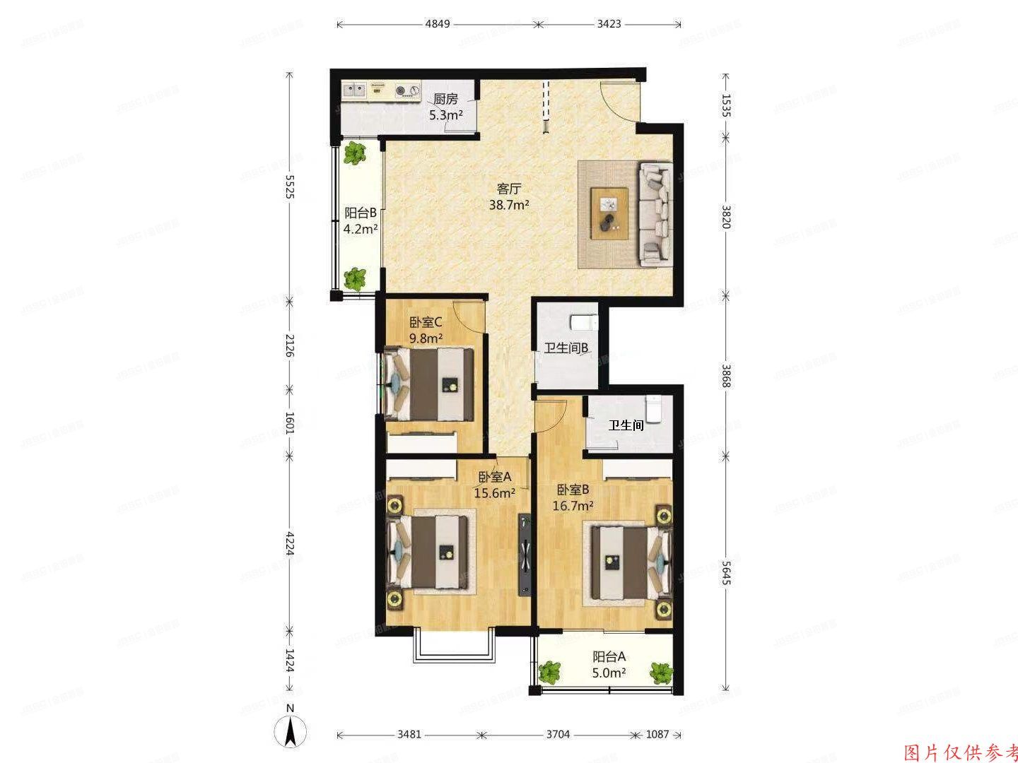 朝阳区 将府家园北里108号楼9层907（上东三角洲）