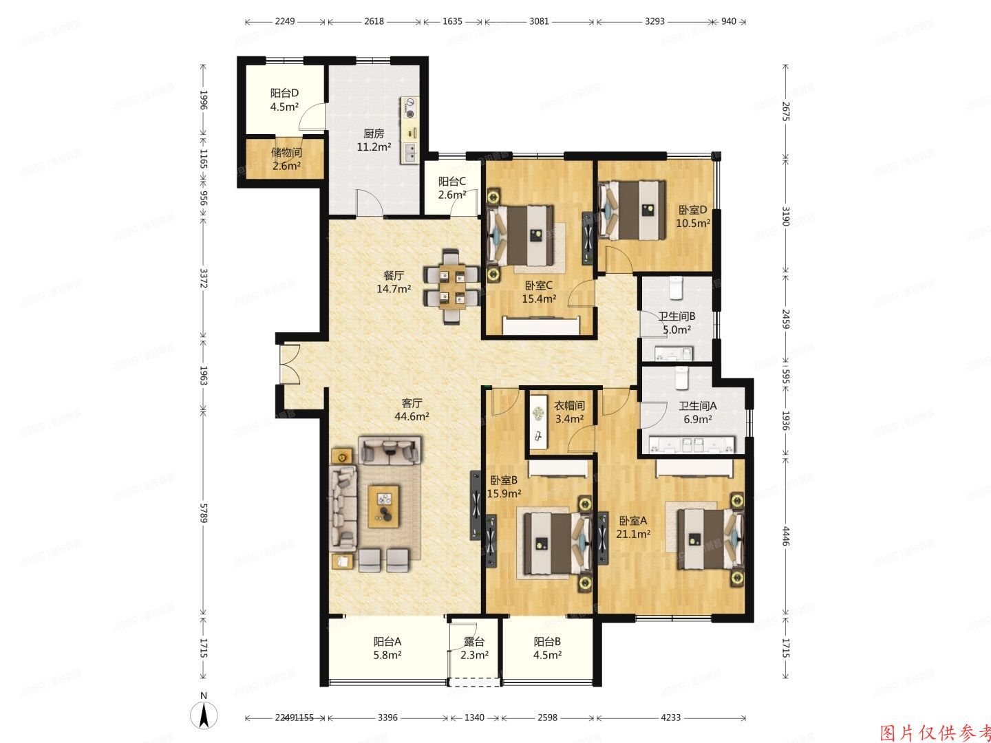朝阳区金蝉欢乐园1号院5号楼24层2单元2403（北京华侨城1号院）