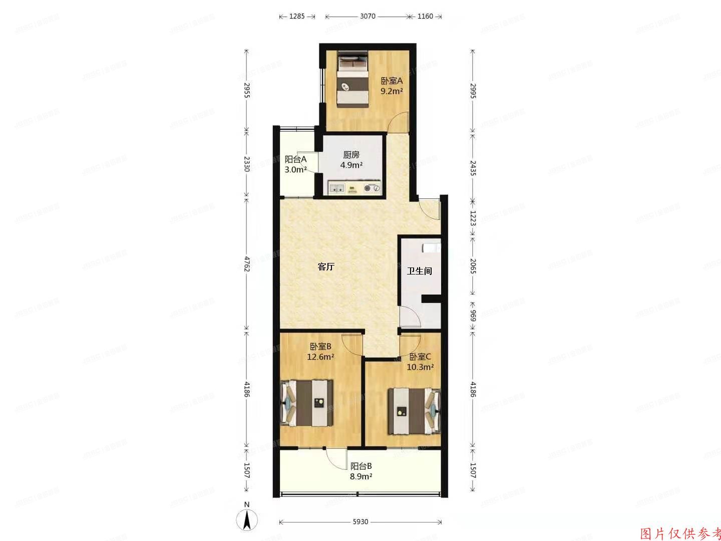 朝阳区 芳草地西街6号楼9单元1102号（芳草苑）