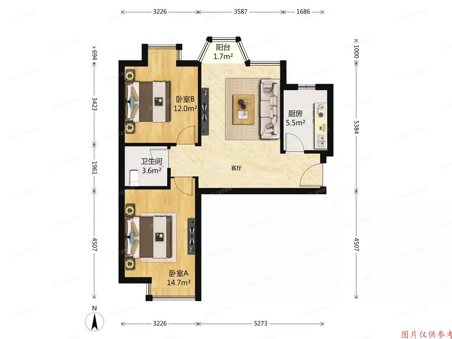 通州区 潞苑东路40号院3号楼1单元504（珠江拉维小镇）