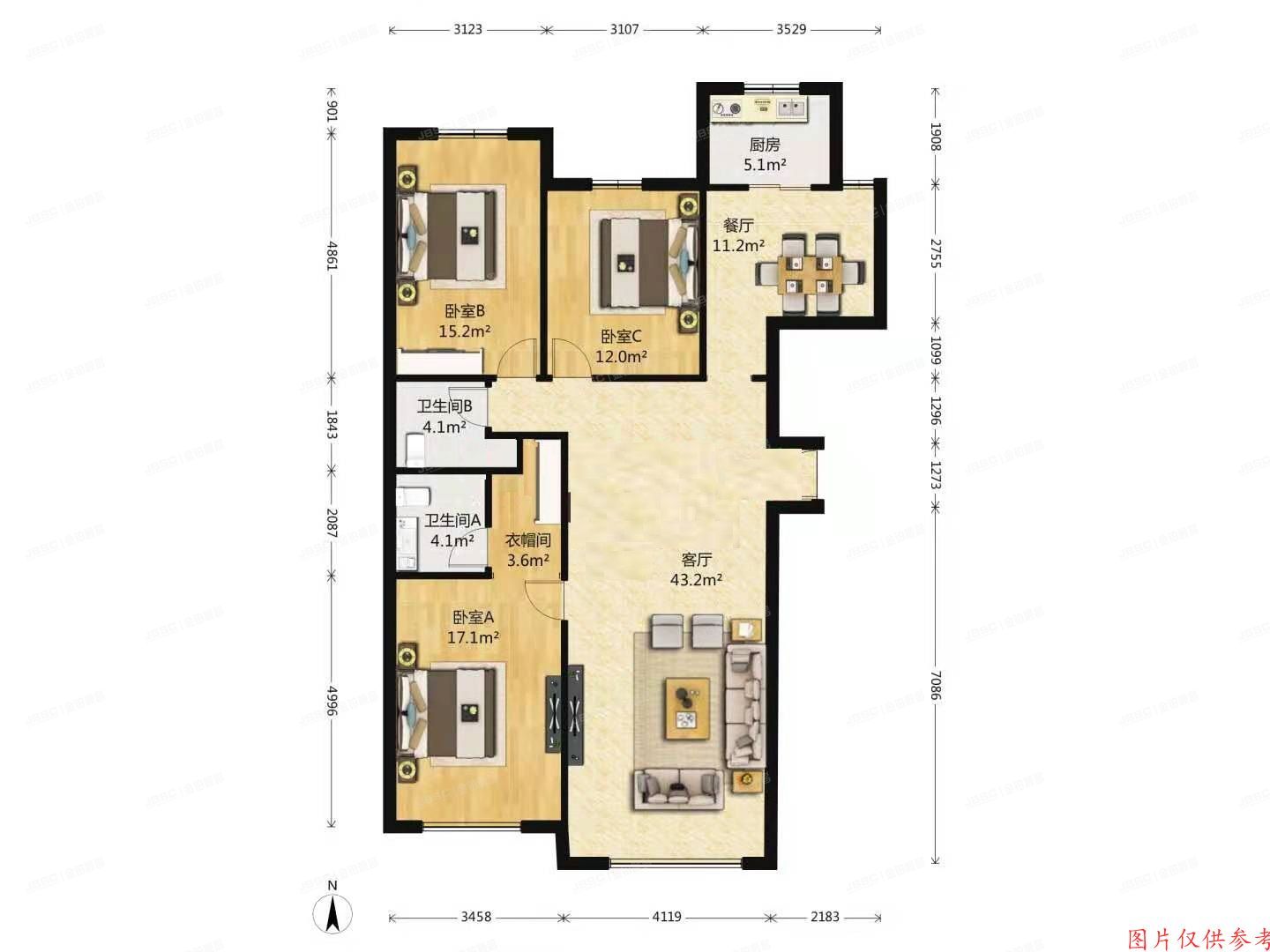 海淀区-世纪城 远大园一区4号楼6单元8层9D