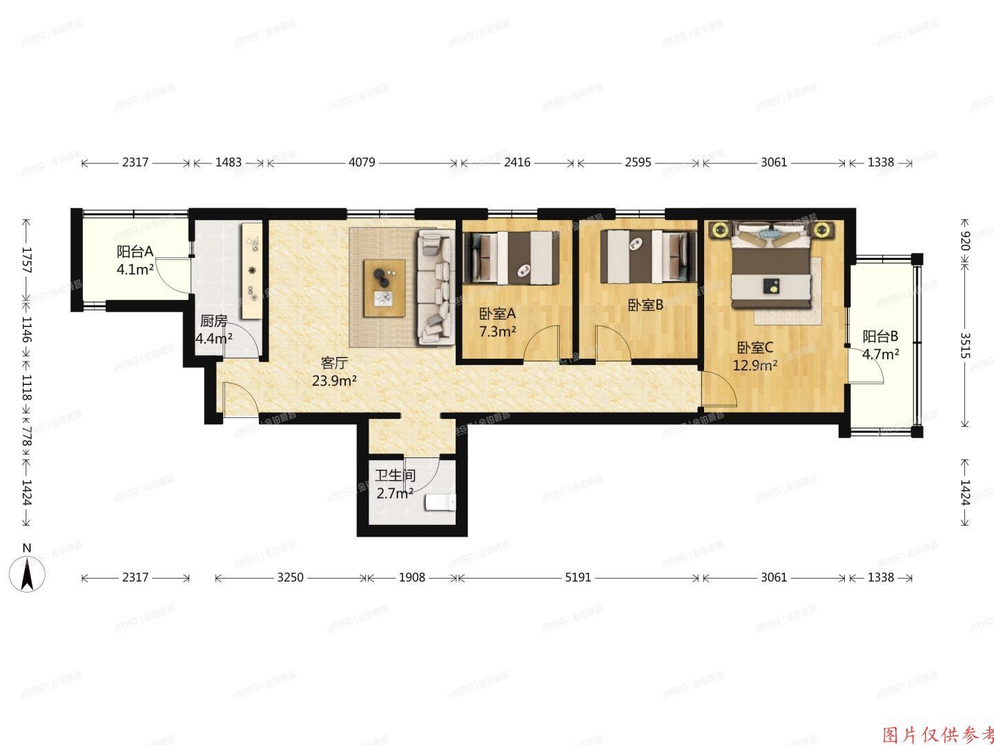 东城区 沙子口路76号11号楼9层901号（富莱茵花园）
