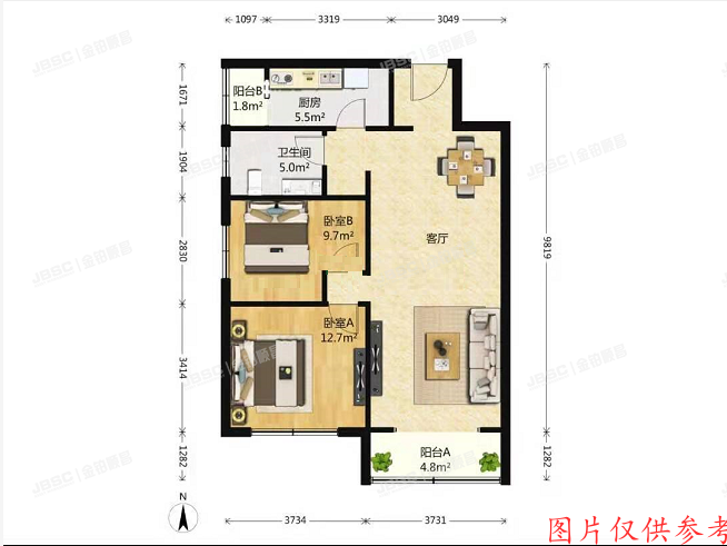 丰台区富锦嘉园二区6号楼3层1-303