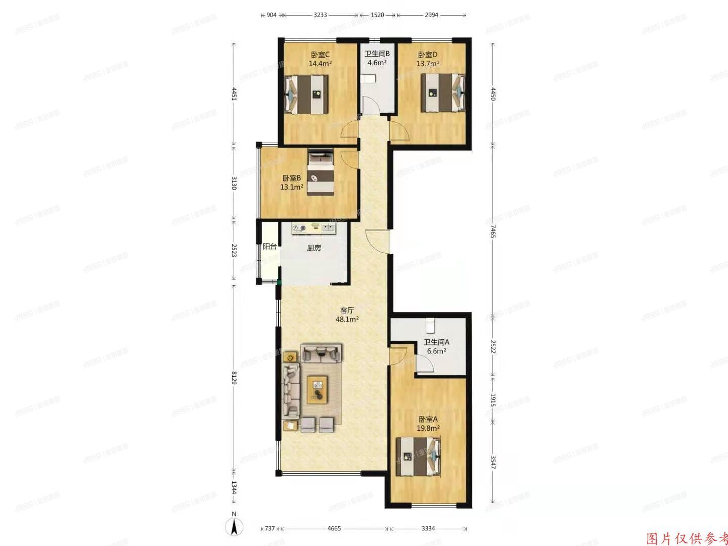 大兴区 永兴路5号院14号楼26层1单元2601号（龙湖时代天街）