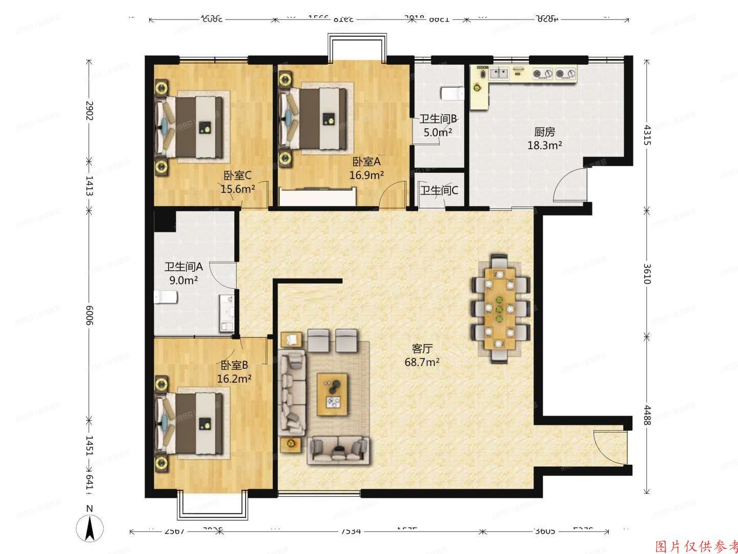 东城区 贡院6号及甲6号C座3层03D