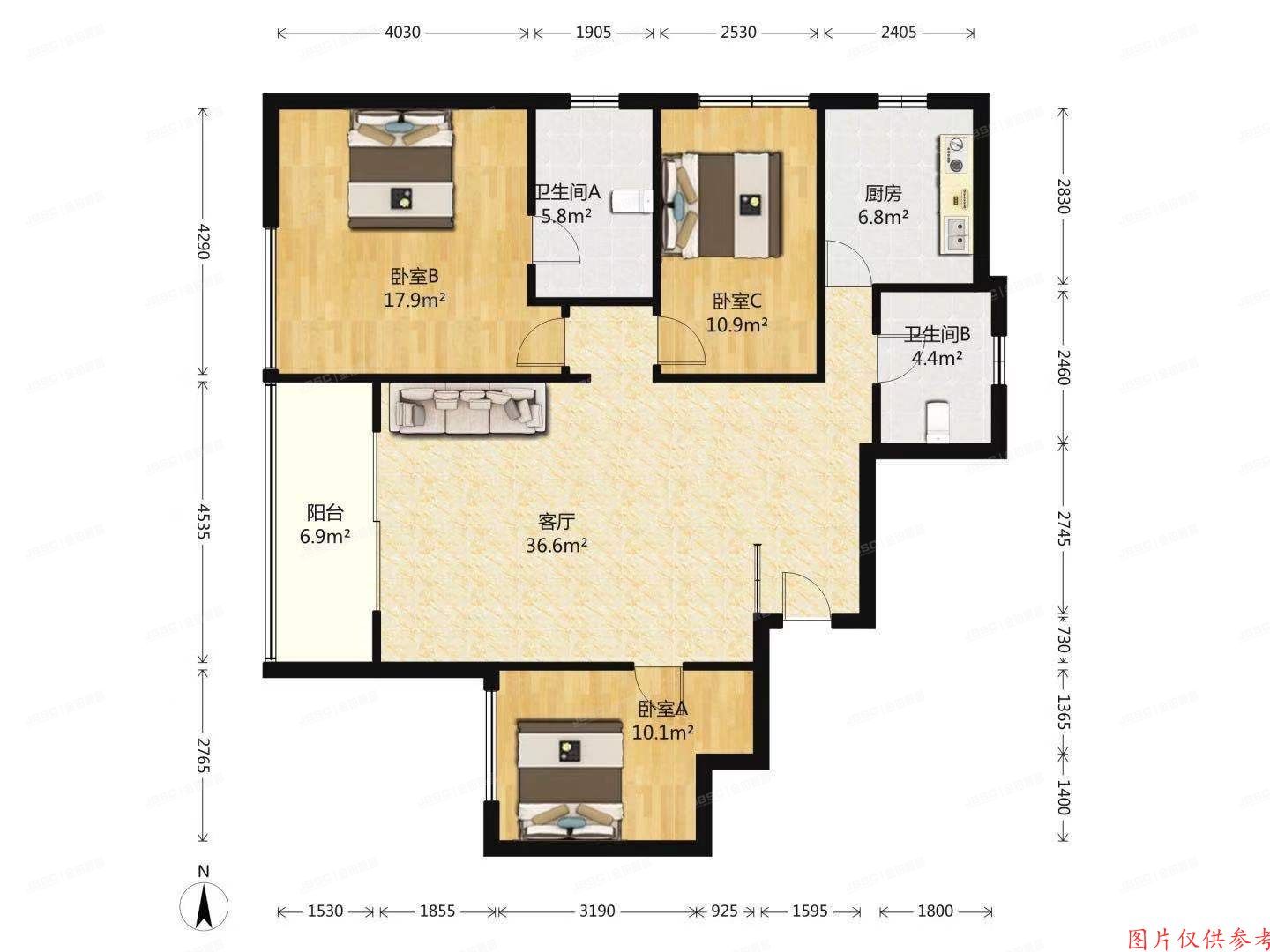 ※朝阳区 北苑路172号院21号楼23层2305（欧陆经典万兴苑）