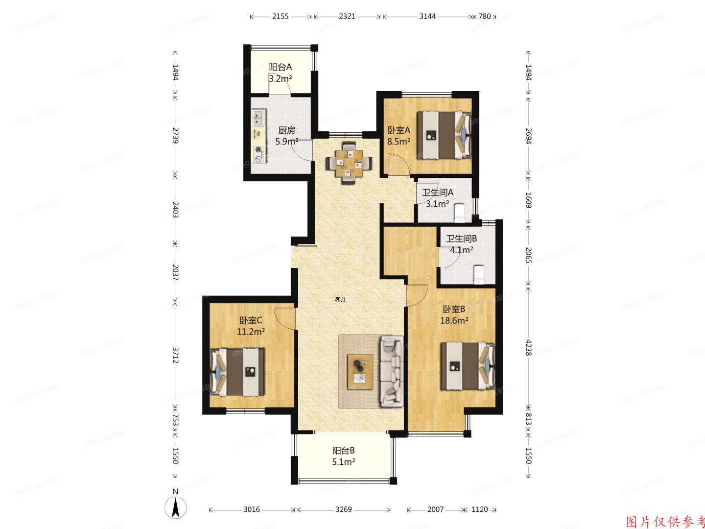 顺义区站前街8号院11号楼16层2单元1801（红杉一品）
