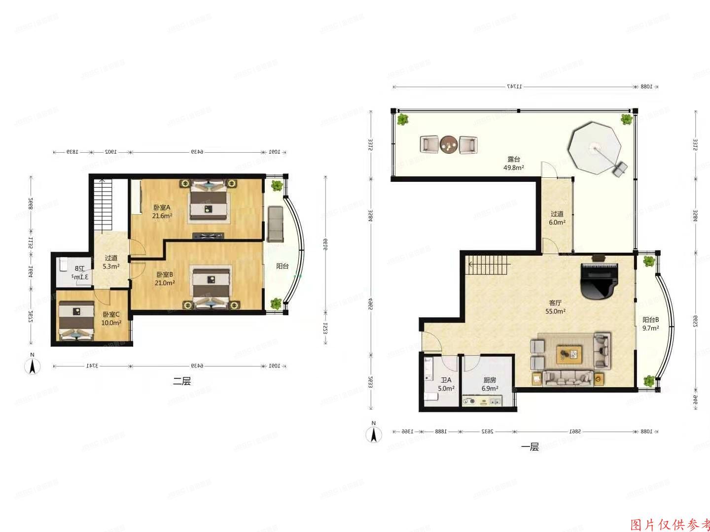 朝阳区紫东苑1号楼14至15层1402带露台