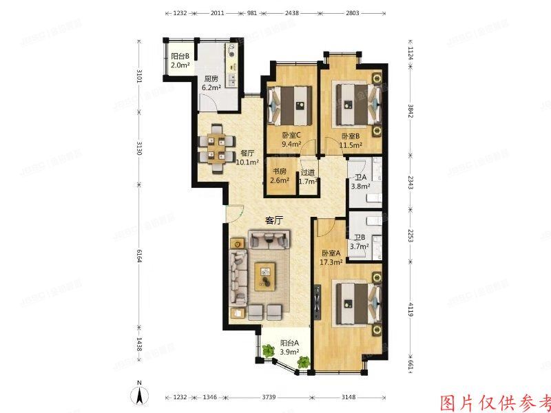 朝阳区青年路西里3号院2号楼18层2单元2102（国美第一城）